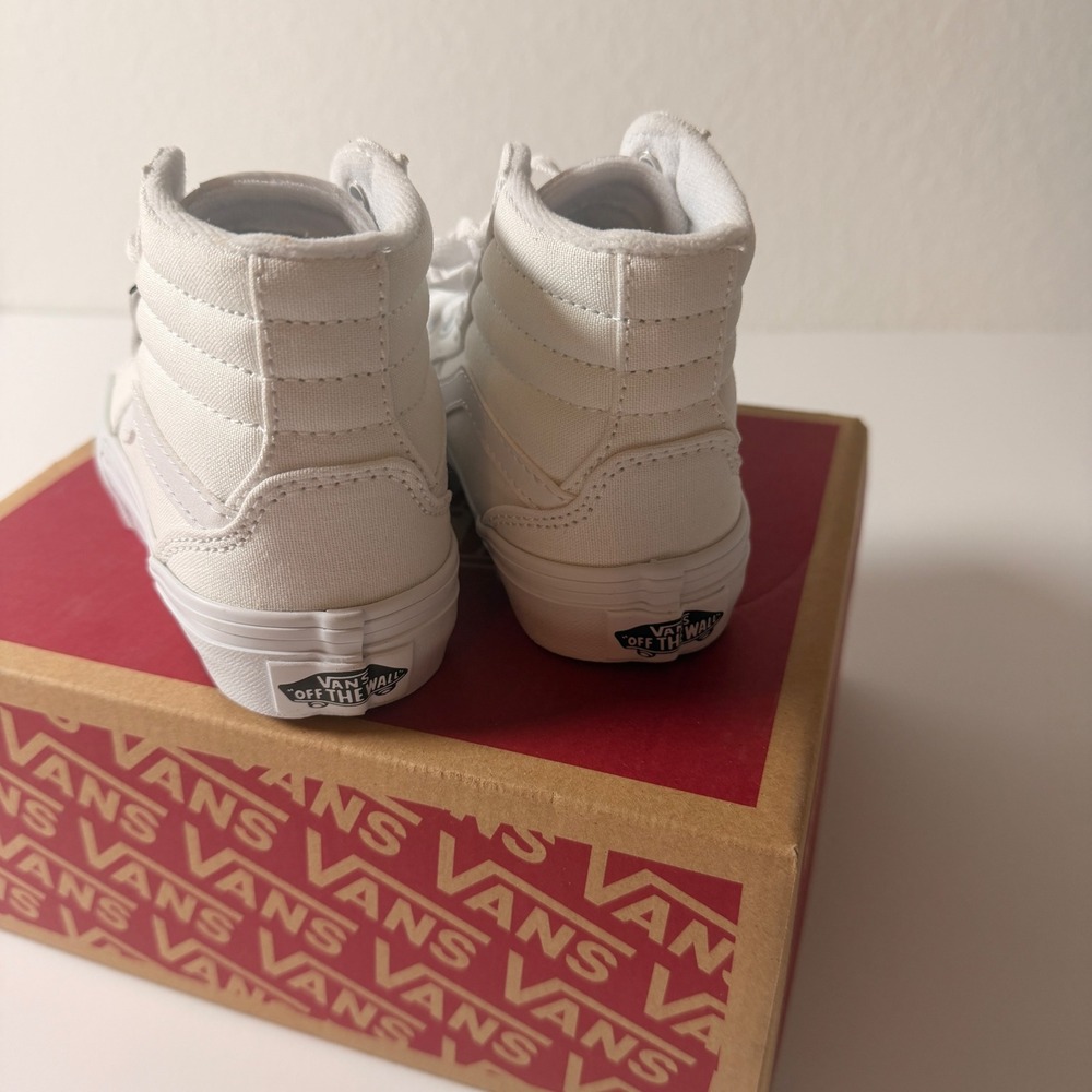 Vans Filmore Hi Kids Sneakers White Canvas High Top VN0A5HZD7HN Size 11.0 YT - Picture 4 of 9